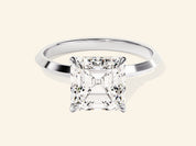 Knife Edge Asscher Engagement Ring