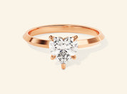 Knife Edge Heart Engagement Ring