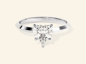 Knife Edge Heart Engagement Ring