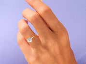 Knife Edge Heart Engagement Ring