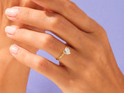 Knife Edge Heart Engagement Ring
