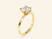 Knife Edge Heart Engagement Ring
