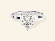 Knife Edge Heart Engagement Ring