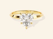 Knife Edge Heart Engagement Ring