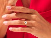 Knife Edge Heart Engagement Ring