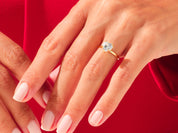 Knife Edge Heart Engagement Ring