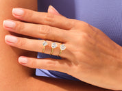 Knife Edge Heart Engagement Ring