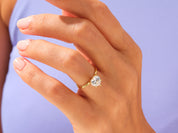 Knife Edge Heart Engagement Ring