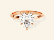 Knife Edge Heart Engagement Ring