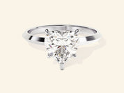 Knife Edge Heart Engagement Ring