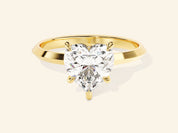 Knife Edge Heart Engagement Ring