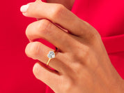 Knife Edge Heart Engagement Ring