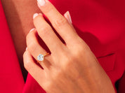 Knife Edge Heart Engagement Ring