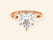 Knife Edge Heart Engagement Ring