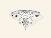 Knife Edge Heart Engagement Ring