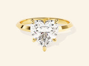 Knife Edge Heart Engagement Ring
