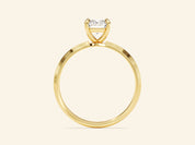 Knife Edge Radiant Engagement Ring