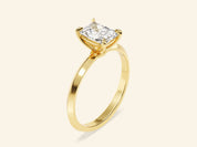 Knife Edge Radiant Engagement Ring