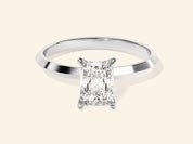 Knife Edge Radiant Engagement Ring