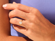Knife Edge Radiant Engagement Ring