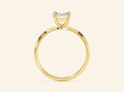 Knife Edge Radiant Engagement Ring