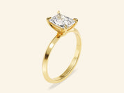 Knife Edge Radiant Engagement Ring