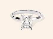 Knife Edge Radiant Engagement Ring