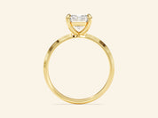 Knife Edge Radiant Engagement Ring