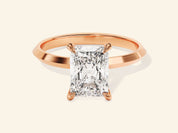 Knife Edge Radiant Engagement Ring