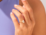 Knife Edge Radiant Engagement Ring