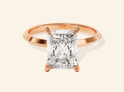 Knife Edge Radiant Engagement Ring