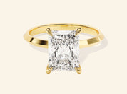 Knife Edge Radiant Engagement Ring