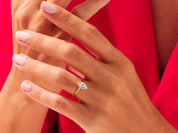 Knife Edge Marquise Engagement Ring