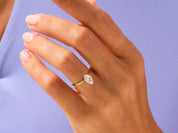 Knife Edge Marquise Engagement Ring