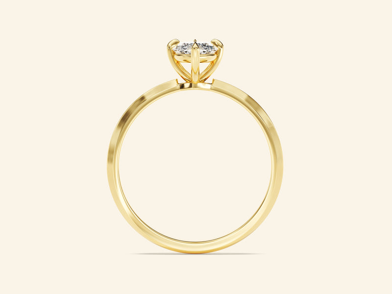 Knife Edge Marquise Engagement Ring