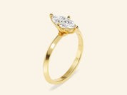 Knife Edge Marquise Engagement Ring