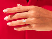 Knife Edge Marquise Engagement Ring