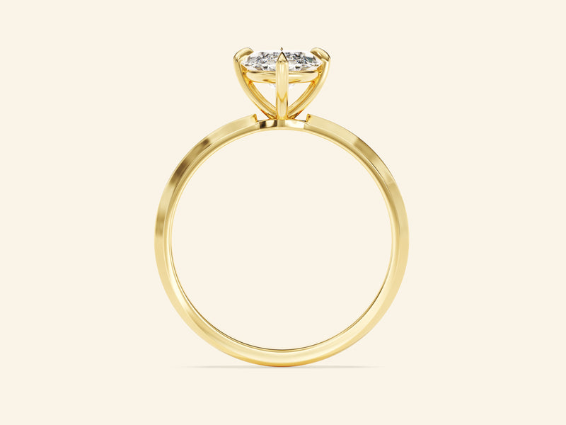 Knife Edge Marquise Engagement Ring