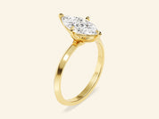 Knife Edge Marquise Engagement Ring