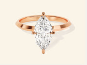 Knife Edge Marquise Engagement Ring