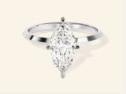 Knife Edge Marquise Engagement Ring