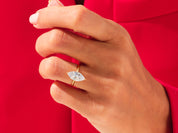 Knife Edge Marquise Engagement Ring