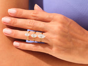 Knife Edge Marquise Engagement Ring