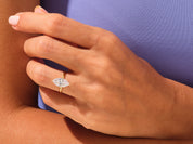 Knife Edge Marquise Engagement Ring