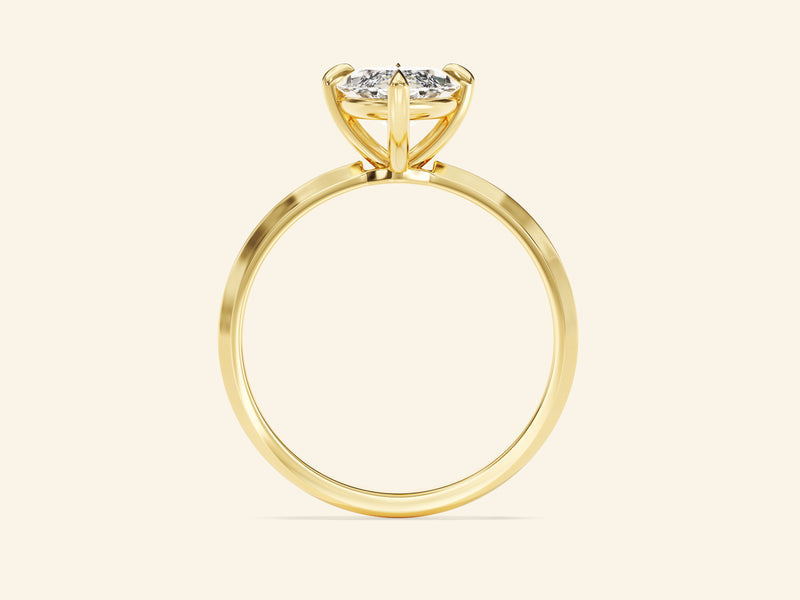 Knife Edge Marquise Engagement Ring