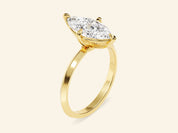 Knife Edge Marquise Engagement Ring