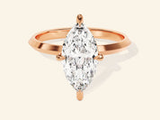 Knife Edge Marquise Engagement Ring