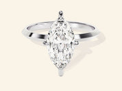 Knife Edge Marquise Engagement Ring