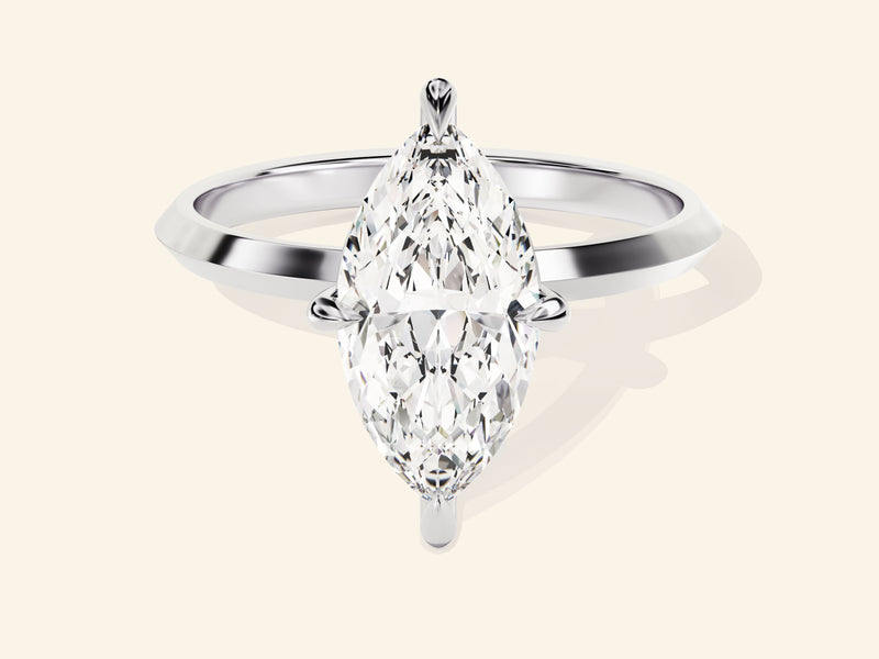 Knife Edge Marquise Engagement Ring