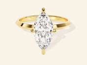 Knife Edge Marquise Engagement Ring